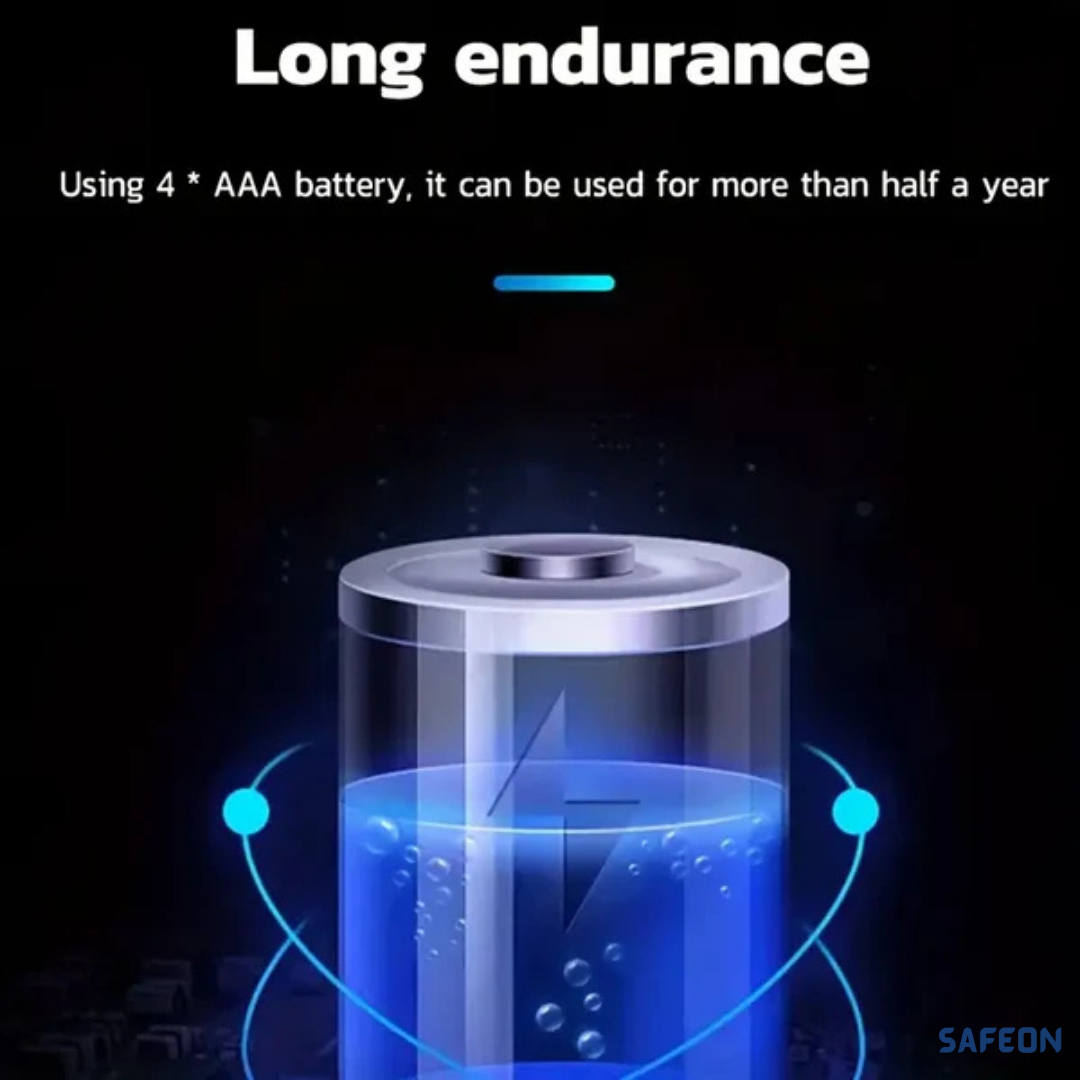 Safeon 5-in-1 Modern Living Smart Lock - Biometric Scan, App, Code, IC & Key For Next-Level Door Security.